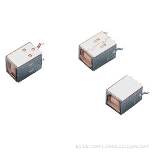USB 2.0 B female connector in 180-straight DIP type
